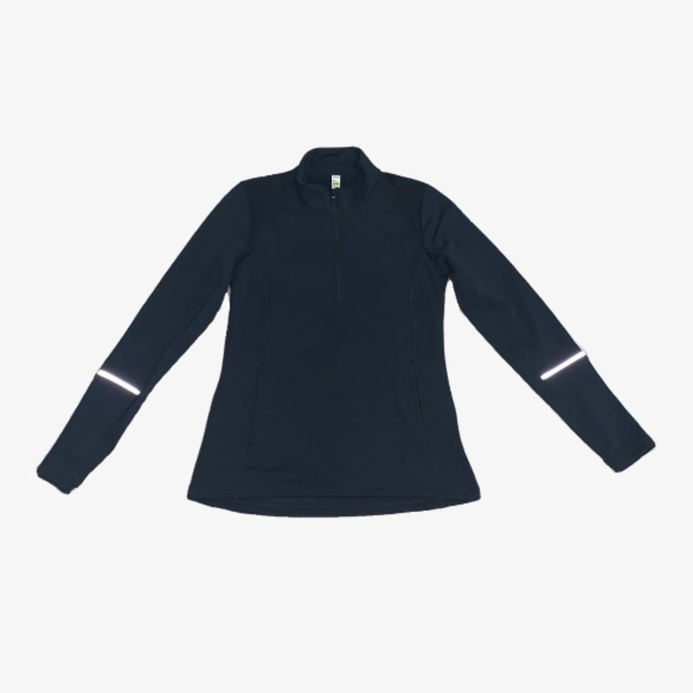 Thick Black Long Sleeve Athletic Top Sweater